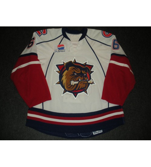 Custom AHL Hamilton Bulldogs 6 Chad Anderson Hockey Jersey Home White