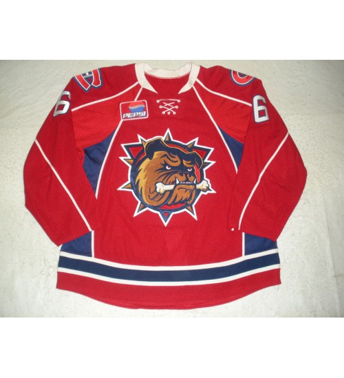 Custom AHL Hamilton Bulldogs 6 Chad Anderson Hockey Jersey Road Red