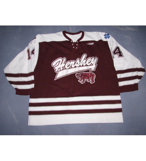 Custom AHL Hershey Bears 26 Alex Tanguay Jersey Avalanche Capitals Burgandy