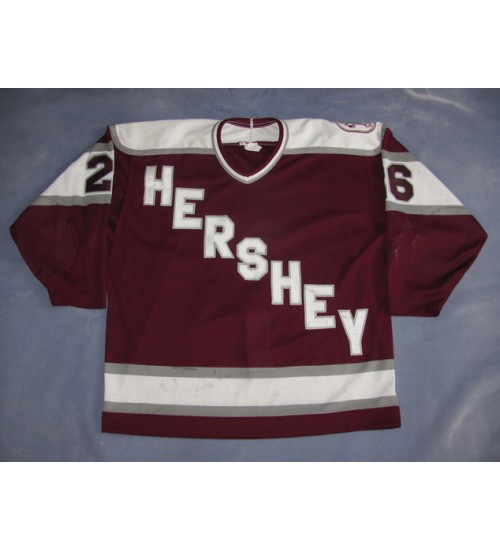 Custom AHL Hershey Bears 26 Butsayev Jersey Avalanche Capitals Burgandy