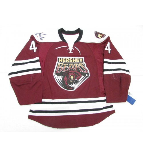 Custom AHL Hershey Bears 4 John Carlson Jersey Avalanche Capitals Authentic Burgandy