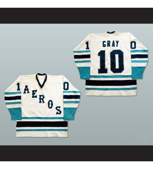 Custom AHL Houston Aeros 10 John Gray Hockey Jersey White