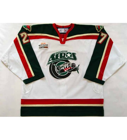 Custom AHL Houston Aeros 27 Benoit Pouliot Hockey Jersey White