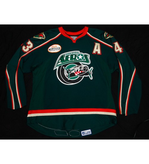 Custom AHL Houston Aeros 43 Serge Payer Hockey Jersey Green