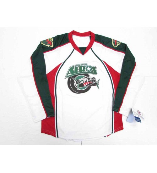 Custom AHL Houston Aeros Hockey Jersey Minnesota Wild Premier Home White