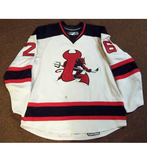 Custom AHL Lowell Devils 26 Olivier Magnan Hockey Jersey White