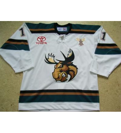 Custom AHL Manitoba Moose 11 Rypien Hockey Jersey White