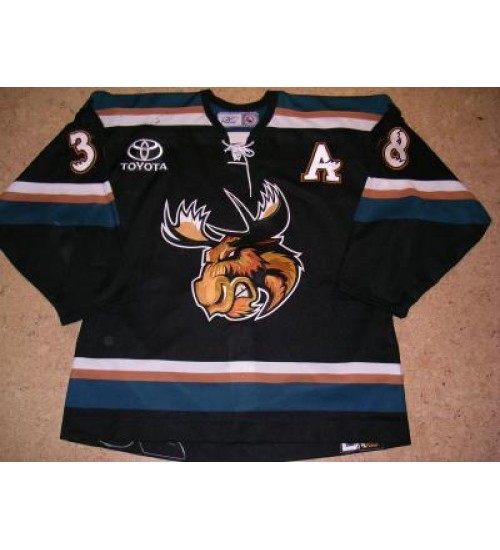 Custom AHL Manitoba Moose 38 Tremblay Hockey Jersey Home Black