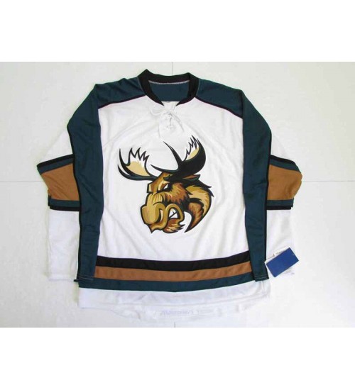 Custom AHL Manitoba Moose Premier Hockey Jersey Home White