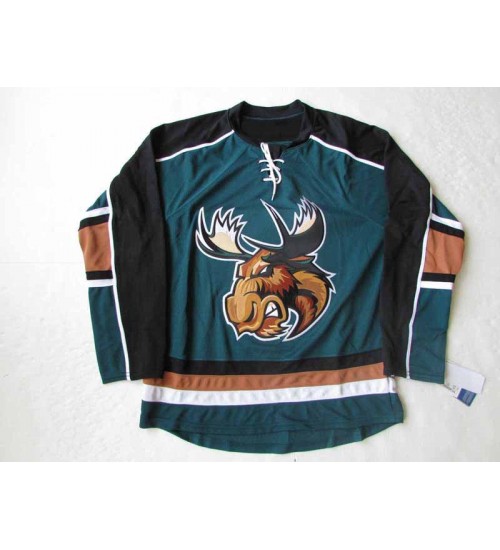 Custom AHL Manitoba Moose Premier Hockey Jersey Road Teal