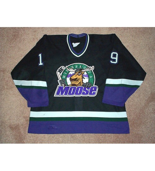 Custom AHL Manitoba Moose Vancouver Canucks 19 Atcheynum Hockey Jersey Black