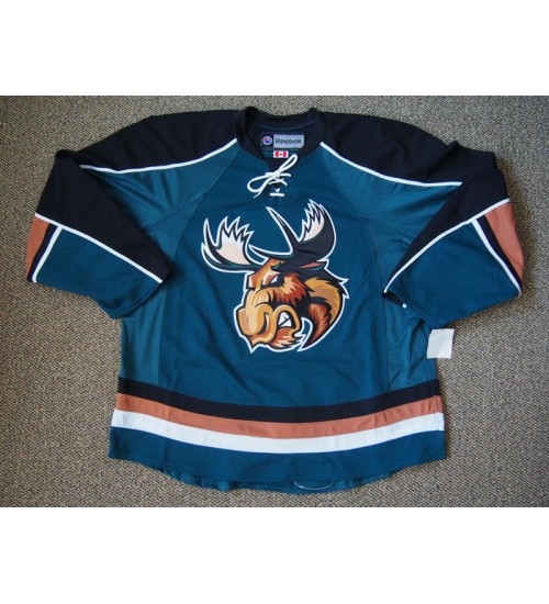 Custom AHL Manitoba Moose Vancouver Canucks 37 Rick Rypien Hockey Jersey Teal