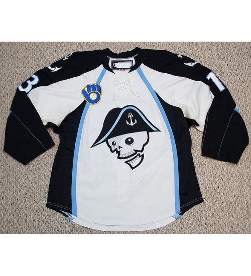 Custom AHL Milwaukee Admirals 13 Conacher Premier Hockey Jersey White