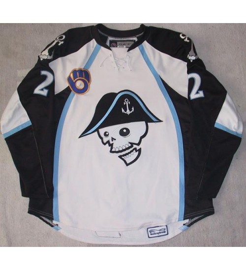 Custom AHL Milwaukee Admirals 2 Teemu Laakso Premier Hockey Jersey Away White