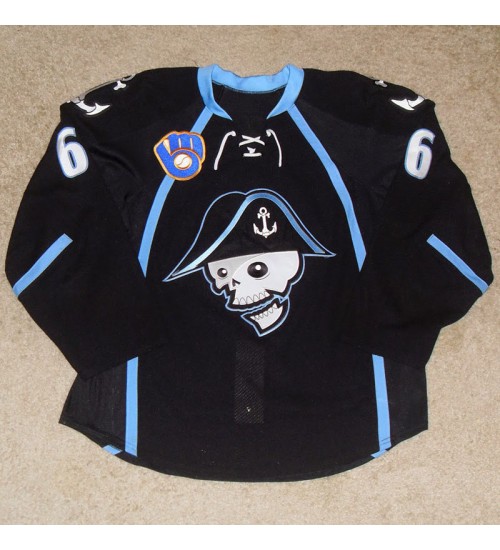 Custom AHL Milwaukee Admirals 6 Ryan Ellis Premier Hockey Jersey Black