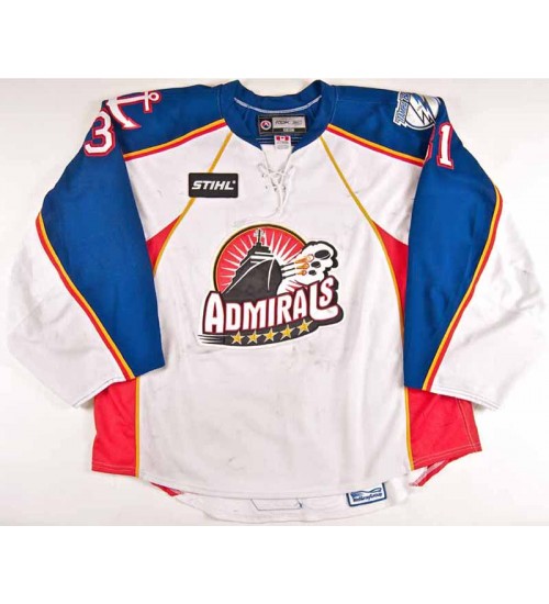 Custom AHL Norfolk Admirals 31 Karri Ramo Hockey Jersey White