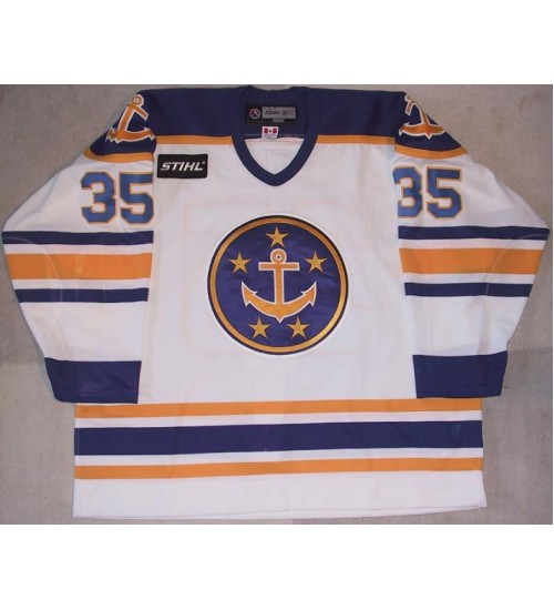 Custom AHL Norfolk Admirals 35 Riku Helenius Hockey Jersey Alternate White