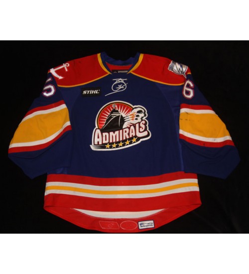 Custom AHL Norfolk Admirals 56 Mike McKenna Hockey Jersey Blue