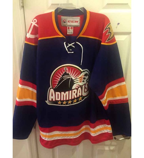 Custom AHL Norfolk Admirals Authentic Premier Hockey Jersey CCM Road Authentic Blue