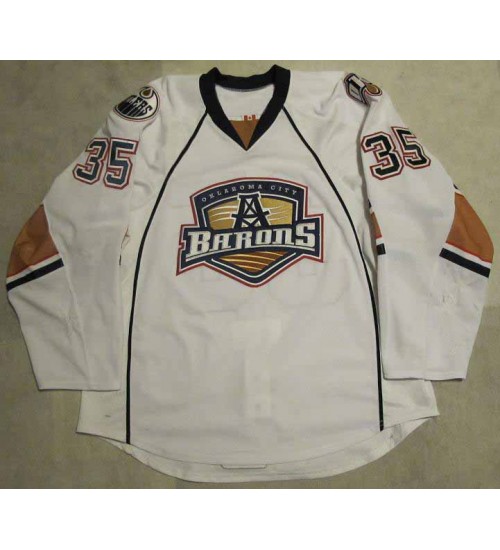 Custom AHL Oklahoma City Barons 35 Teemu Hartikainen Premier Authentic Hockey Jersey White