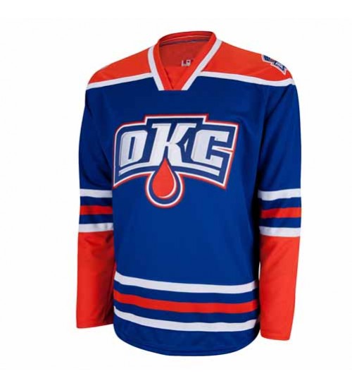 Custom AHL Oklahoma City Barons Andrew Miller Premier Authentic Hockey Jersey Blue