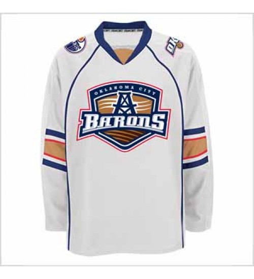 Custom AHL Oklahoma City Barons Premier Authentic Hockey Jersey White