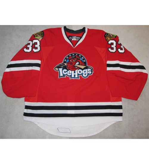 Custom AHL Rockford IceHogs 33 Hannu Toivonen Premier Authentic Hockey Jersey Red