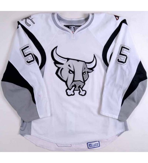 Custom AHL San Antonio Rampage 5 Matt Jones Authentic Hockey Jersey White