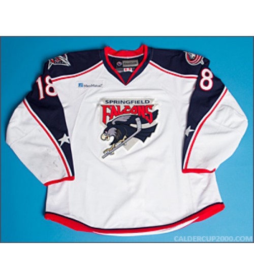 Custom AHL Springfield Falcons 18 Jonathan Marchessault Authentic Hockey Jersey White