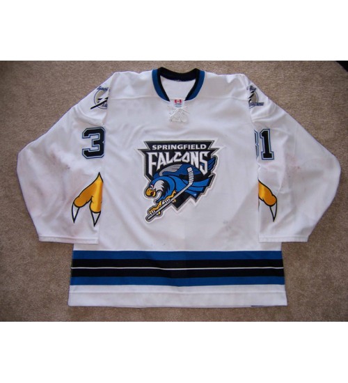 Custom AHL Springfield Falcons 31 Karri Ramo Authentic Hockey Jersey White