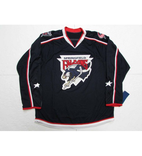 Custom AHL Springfield Falcons Premier Authentic Hockey Jersey Blue