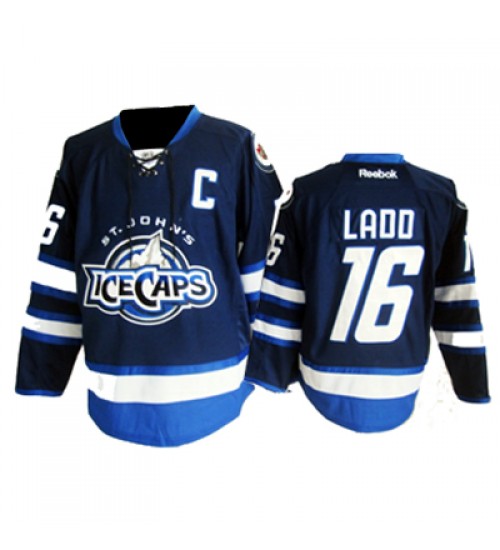 Custom AHL St Johns IceCaps 16 Ladd Authentic Hockey Jersey Blue