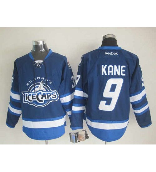 Custom AHL St Johns IceCaps 9 Kane Authentic Hockey Jersey Blue