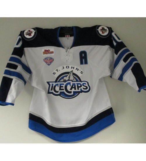 Custom AHL St Johns IceCaps Calder Cup 10 Gordon Authentic Hockey Jersey White