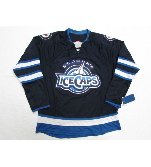 Custom AHL St Johns IceCaps Premier Authentic Hockey Jersey Blue