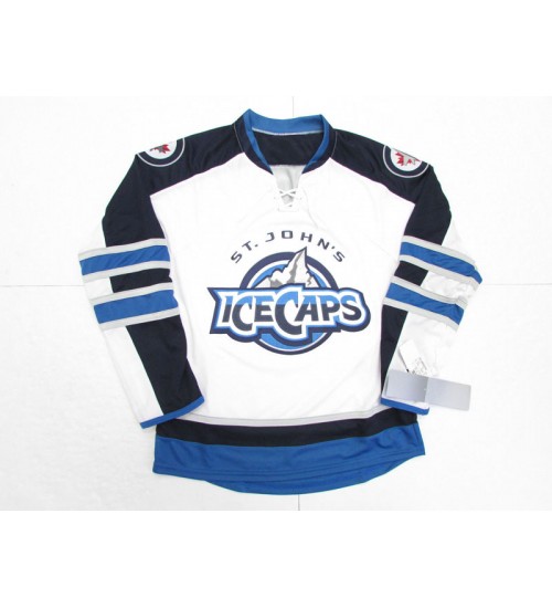 Custom AHL St Johns IceCaps Premier Authentic Hockey Jersey White