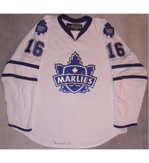 Custom AHL Toronto Marlies 16 Tony Salmelainen Authentic Hockey Jersey Away White