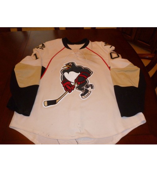 Custom AHL Wilkes Barre Scranton Penguins 10 Mark Letestu Authentic Hockey Jersey Away White