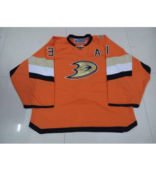 Custom Anaheim Ducks goaltender Hockey Jersey Orange