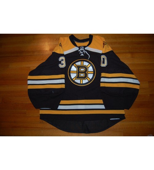 Custom Boston Bruins goaltender Authentic Hockey Jersey Alternate Black