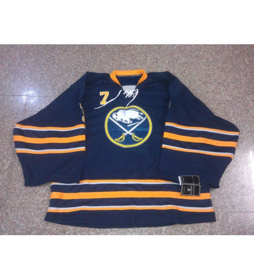 Custom Buffalo Sabres goaltender Authentic Hockey Jersey Blue