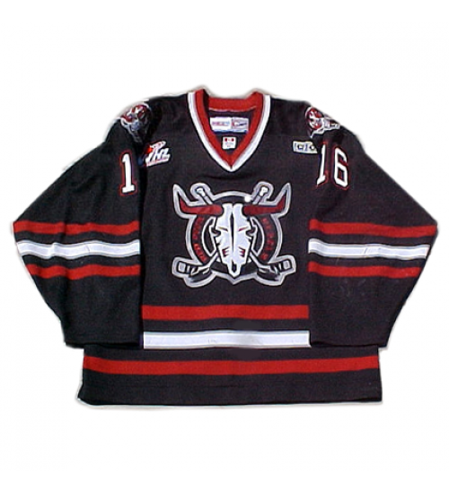 Custom CHL Deer Rebels WHL 16 Endicott Authentic Hockey Jersey Home Black