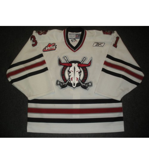 Custom CHL Deer Rebels WHL 31 Gorchynski Authentic Hockey Jersey Home White