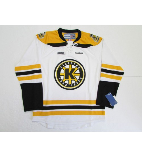 Custom CHL Kingston Frontenacs OHL Premier Authentic Hockey Jersey Home White