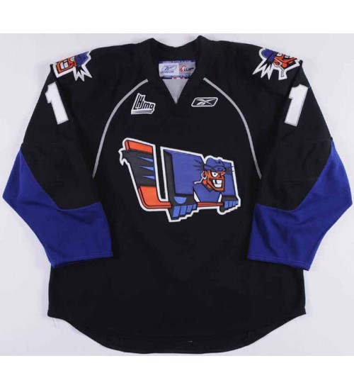 Custom CHL Lewiston Maineiacs QMJHL Oskar Orrpars Authentic Hockey Jersey Black