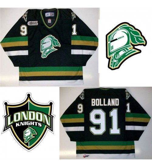 Custom CHL London Knights OHL 91 Dave Bolland Authentic Hockey Jersey Black