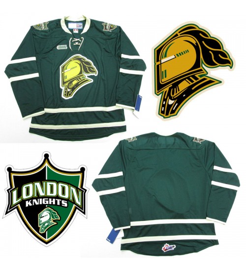 Custom CHL London Knights OHL Premier Authentic Hockey Jersey Alternate Green