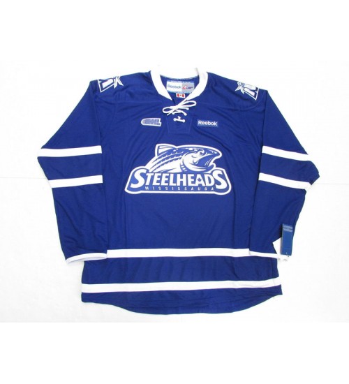 Custom CHL Mississauga Steelheads OHL Premier Hockey Jersey Blue