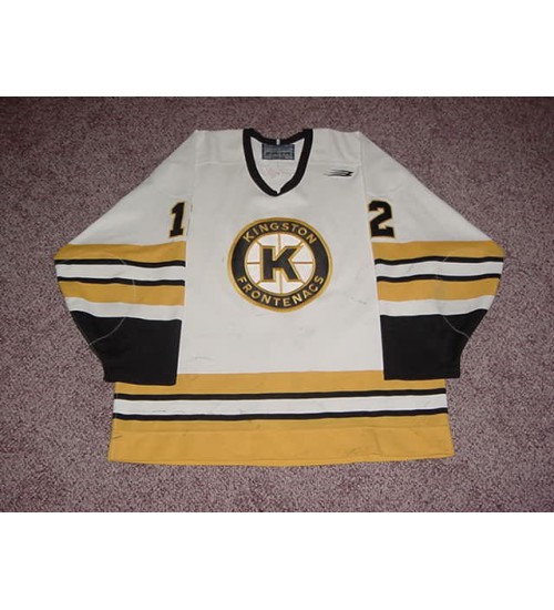 Custom CHL OHL Kingston Frontenacs 12 Andrew Ianiero Authentic Hockey Jersey Home White