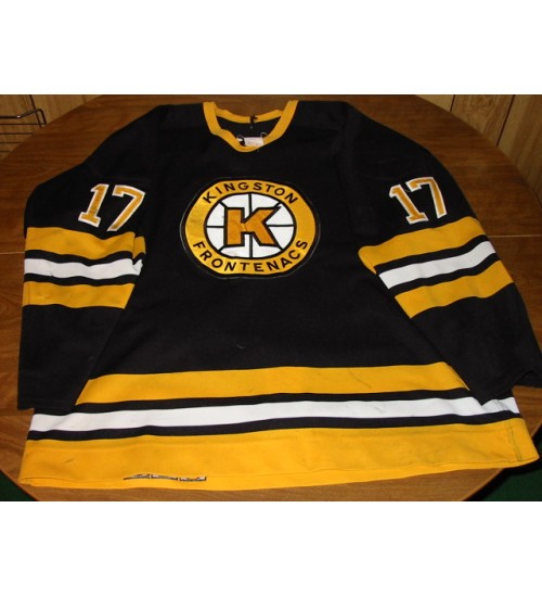 Custom CHL OHL Kingston Frontenacs 17 David Ling Or Matt Price Authentic Hockey Jersey Road Black